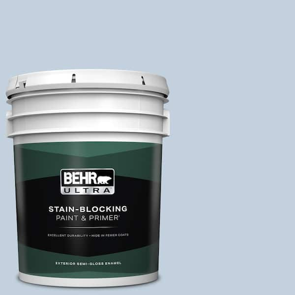 BEHR ULTRA 5 gal. #580E-2 Saltwater Semi-Gloss Enamel Exterior Paint & Primer