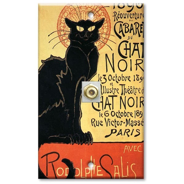 Art Plates Chat Noir Cable Wall Plate