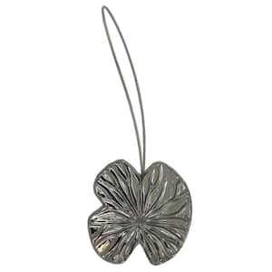Graphite Magnetic Resin Water Lily Curtain Tie Back (Set of 2)