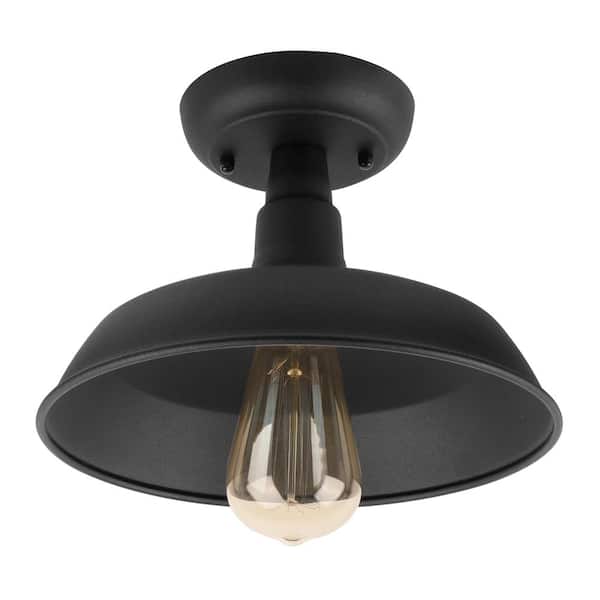 Unbranded Averie 10 in. 1 Light Black Semi-Flush Mount