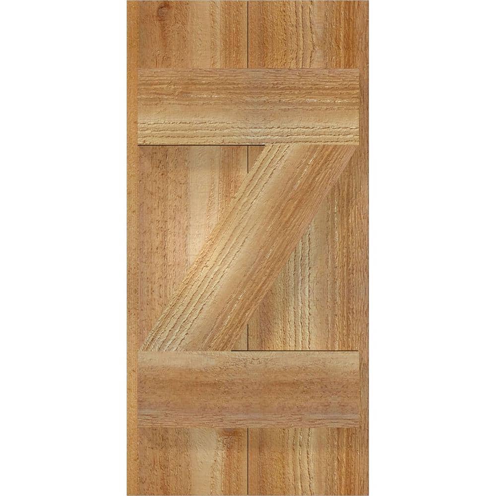 Rustic Cedar Board and Batten Z-Bar Shutters, 22" x 10.75"