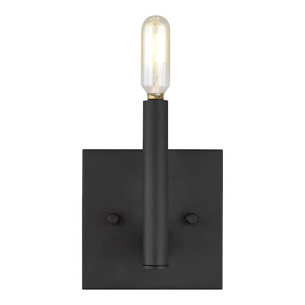 Generation Lighting Vector 1-Light Midnight Black Wall Sconce