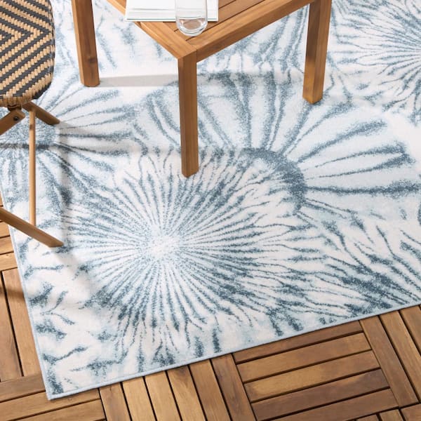 Tommy Bahama Shibori Summer Tie Dye Blue 8 ft. x 10 ft. Indoor