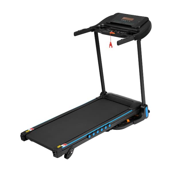 3 HP Black Metal Foldable Electromagnetic Treadmill with Inclines, Type-C and USBCharge Station