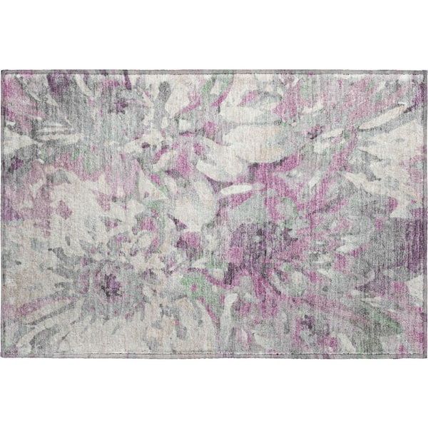 Mayfield Premium Machine Washable Abstract AMF2340 Blush 2 ft. x 3 ft. Accent Rug