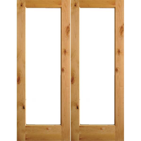 Krosswood Doors 64 in. x 96 in. Rustic Knotty Alder Right Hand Inswing ...