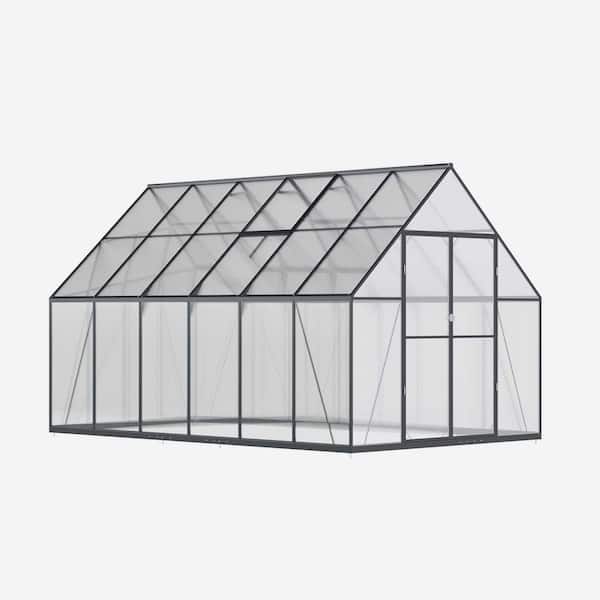 Sizzim 8 ft. W x 12 ft. D x 7 ft. H Outdoor Greenhouse