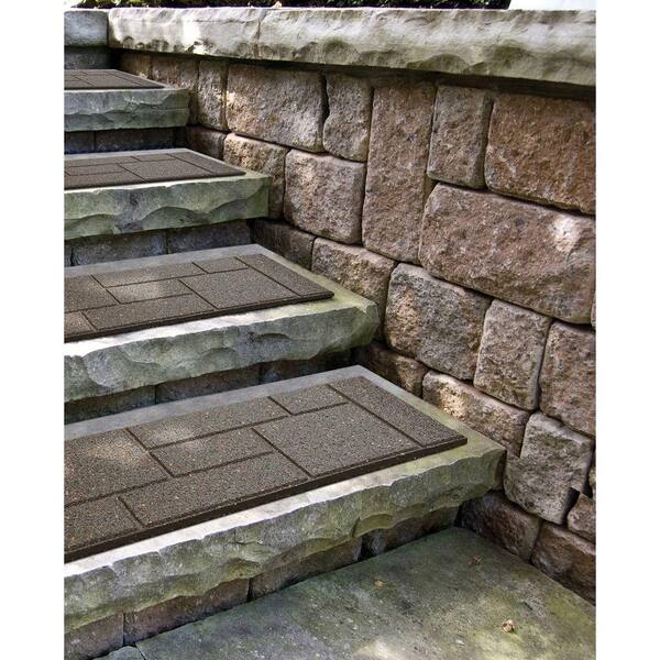 Envirotile Cobblestone 10 In X 24 In Earth Stair Tread 4 Pack Mtcm The Home Depot