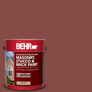 1 gal. #PPU2-18 Spice Satin Interior/Exterior Masonry, Stucco and Brick Paint