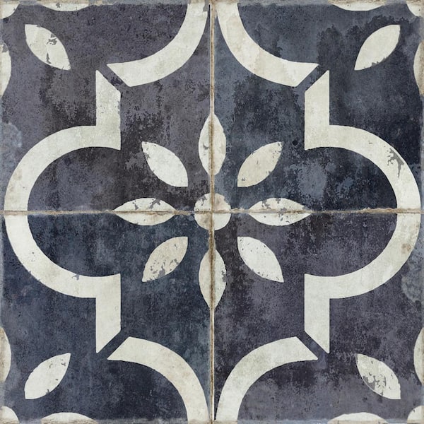 Black and White R40 4 in. x 4 in. Vinyl Peel and Stick Tile (24 Tiles, 2.67 sq.ft./pack)