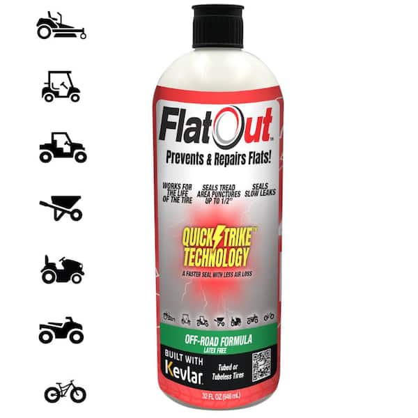 FlatOut - 32 oz. Tube and Tubeless Tire Sealant with Kevlar