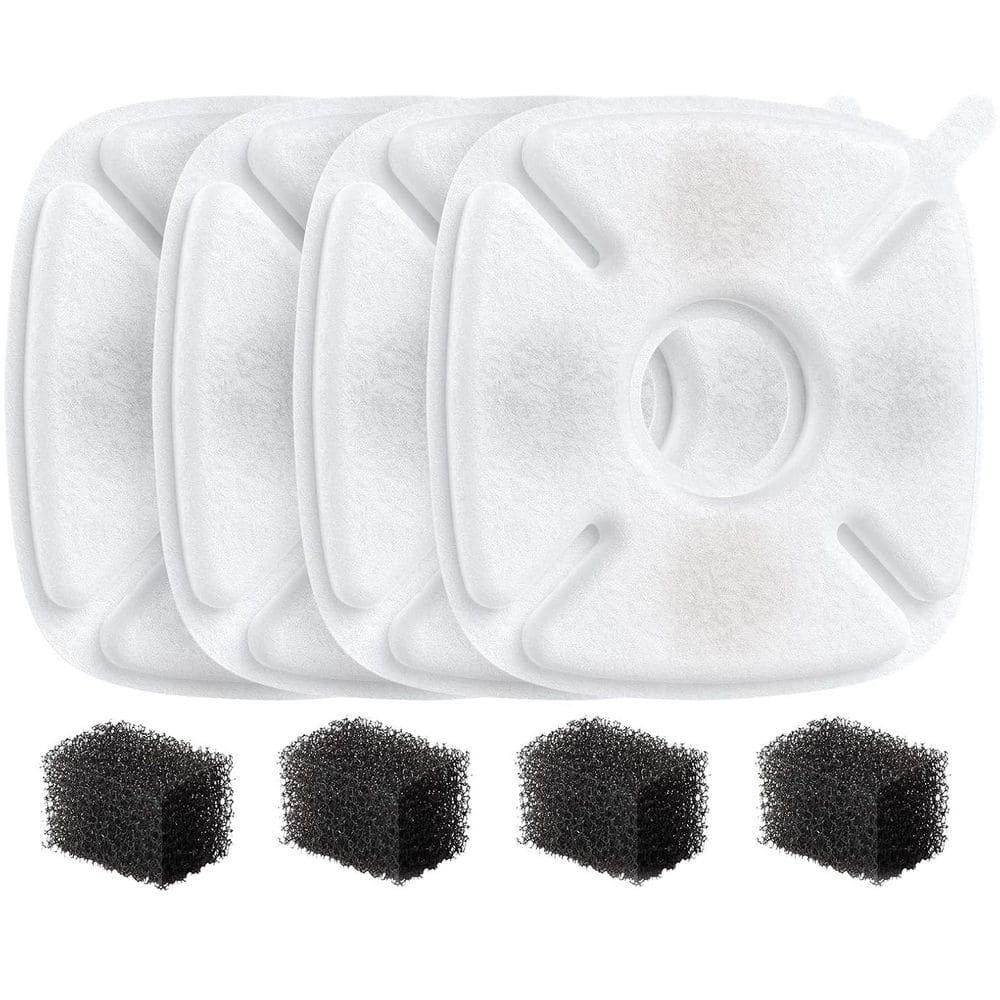 Cat Water Fountain Replacement Filters and Pre-Filter Sponges for Automatic Pet Fountain 67oz 95oz 135oz 8-Pack price history on PriceWatchPro