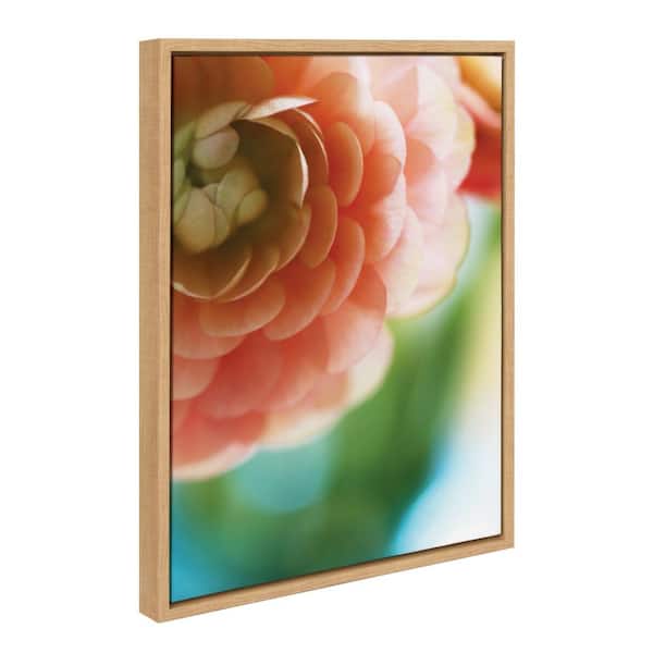 Kate and Laurel Sylvie Light Side Framed Canvas by Alicia Bock Set of 1 Nature Art Print 18.00 in. x 24.00 in.