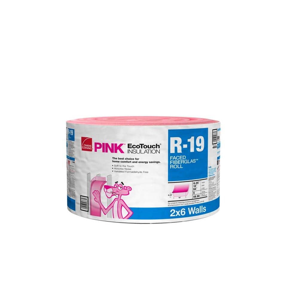 Owens Corning R19 Kraft Faced Fiberglass Insulation Rolled Batt 15 in