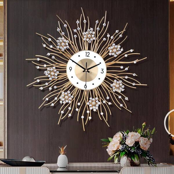 Modern Wall Clock, Designer Clock Geometric Wall Clock For Living Rooms, Minimalist Wall Clock, Silent Non-Ticking, Ideal For Lounges, Kitchens, Offices, Hotels, Black