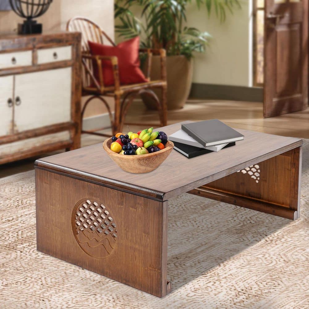 31.5 in. x 19.7 in. Bamboo Rectangle Coffee Table Other Wood Bamboo Portable Foldable Coffee Table price history on PriceWatchPro