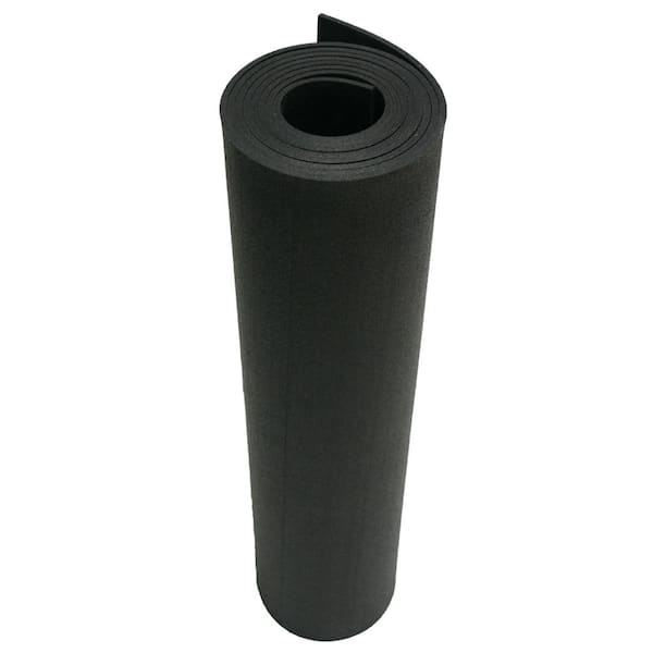 Rubber-Cal Diamond-Plate Rubber Flooring Rolls Rubber-Cal, Inc. 48'' W x  24'' L Garage Flooring Roll in Black