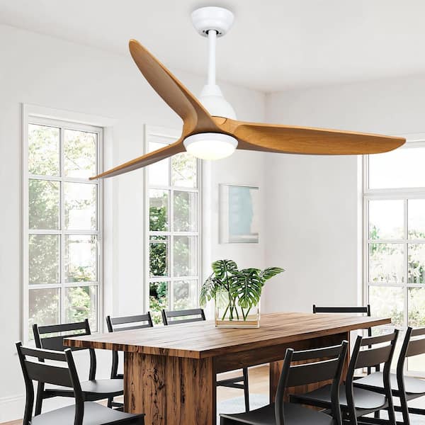 52 in. Smart Indoor White Ceiling Fan with 3-Colors LED Light/Dimmer and DC Reversible and APP/Remote/Memory Function