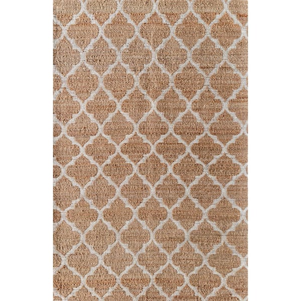 Fancy Trellis Transitional Brown 8 ft. x 10 ft. Area Rug