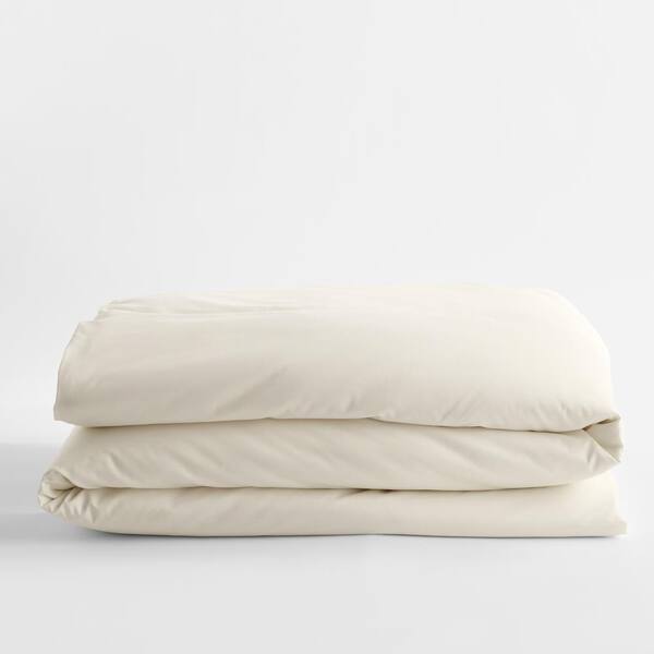 The Company Legends Organic 700 Thread Count Supima Sateen Twin Duvet Cover In Solid Ivory 50456d T Home Depot - 700 Thread Count White Duvet Cover