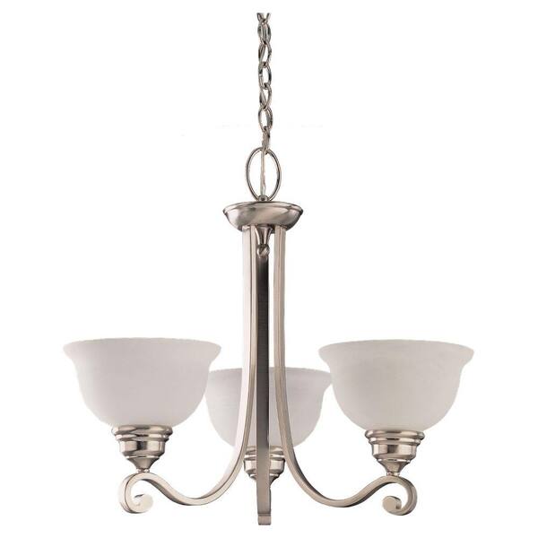 Generation Lighting Serenity 3-Light Brushed Nickel 1-Tier Chandelier