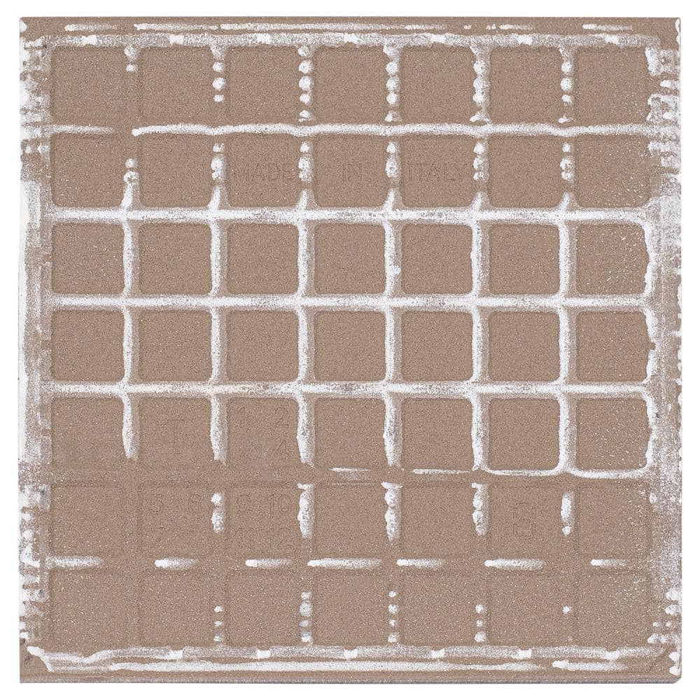 Bliss 8" Gray and Blue Porcelain Moroccan Tile