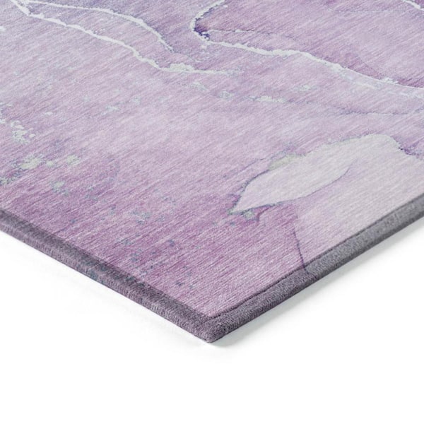 Purple 10 ft. x 14 ft. Abstract Indoor / Outdoor Area Rug
