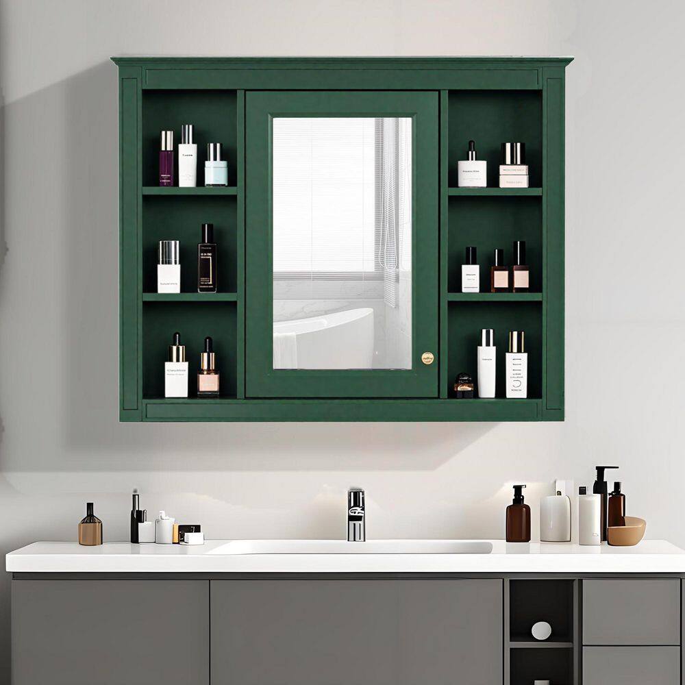 35 in. W x 27.5 in. H Large Rectangular Surface Mount Medicine Cabinet with Mirror price history on PriceWatchPro