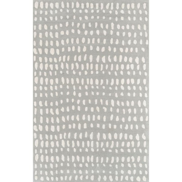 Novogratz by Momeni Delmar Boho Dots Grey 9 ft. x 12 ft. Area Rug