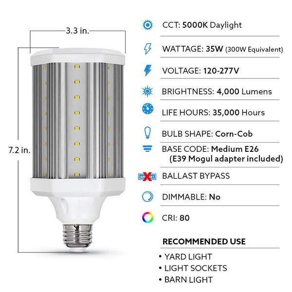 Feit Electric C4000/CCT/LEDI 300 W Equivalent choice color changing CCT LED Light Bulb SW/CW/DL