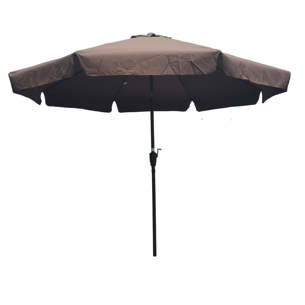 10 ft. Market Patio Umbrella in Chocolate