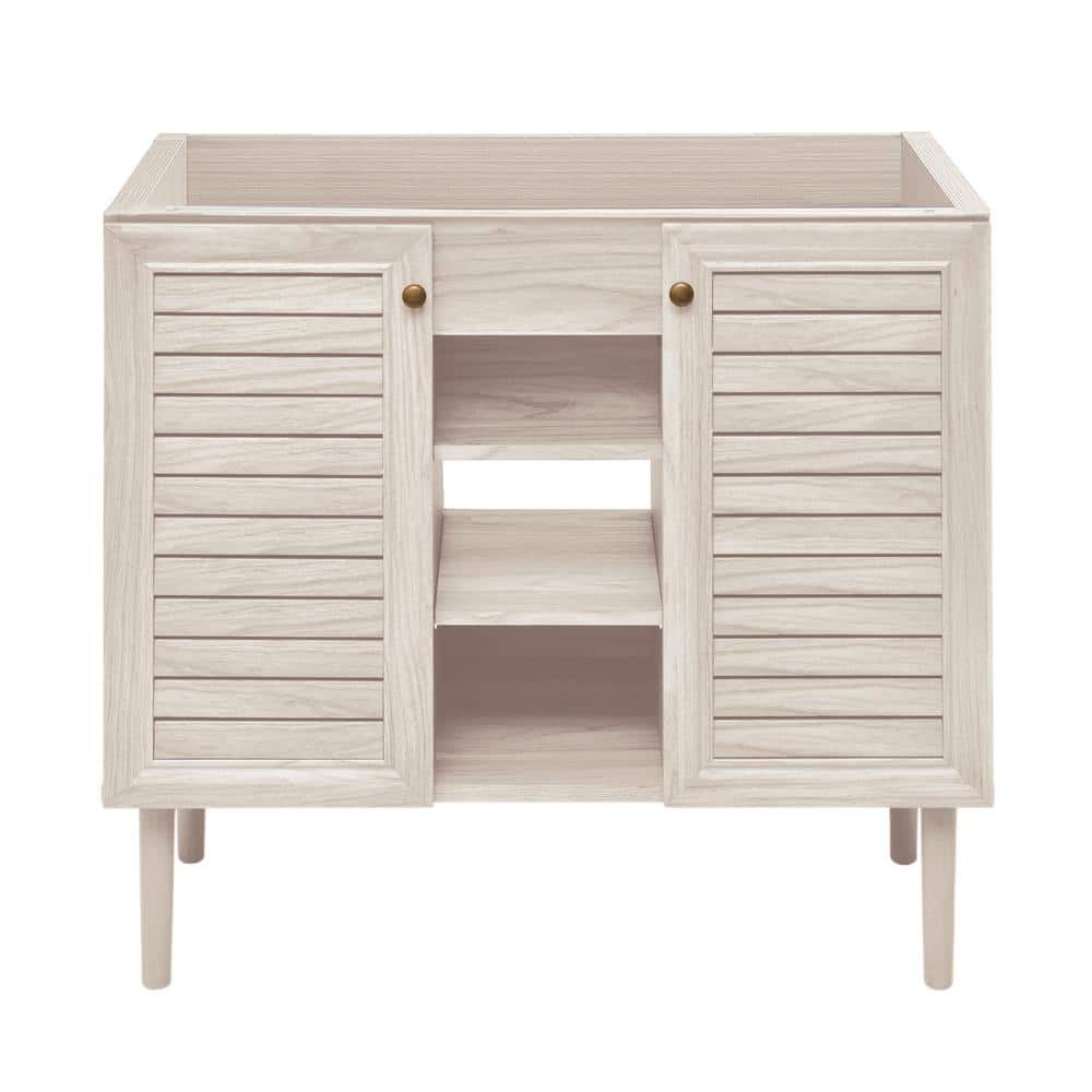 Bron 36 in. Freestanding Bathroom Vanity Cabinet without Top in White Oak price history on PriceWatchPro