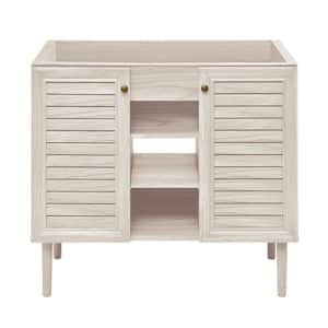 Bron 36 in. Freestanding Bathroom Vanity Cabinet without Top in White Oak