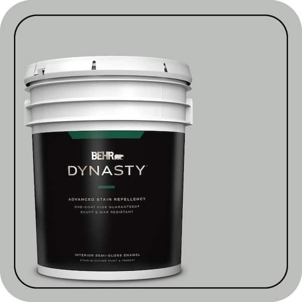 BEHR DYNASTY 5 gal. Home Decorators Collection #HDC-NT-23G Alaskan Gray Semi-Gloss Enamel Interior Stain-Blocking Paint & Primer