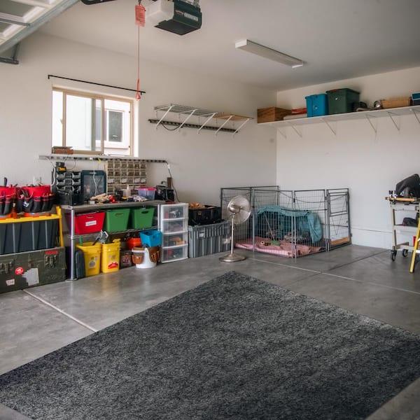 6 .5 ft. x 8.5 ft. Heavy-Duty Absorbent Felt Carpet Garage Flooring or Golf Cart Mat Trimmable for Custom Sizing