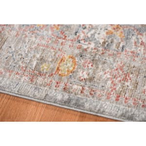 Fairmont Dark Gray/Red Bordered 10 ft. 3 in. x 14 ft. 3 in. Area Rug