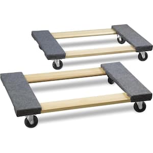 2000 lbs. Capacity 18 in. x 30 in. Hardwood Mover's Dolly (2-Pack)