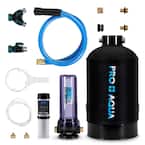 Portable RV Water Softener Filter and Soften Hard Water for RV Trailers Vans 16,000-Grains and Filtration System Bundle