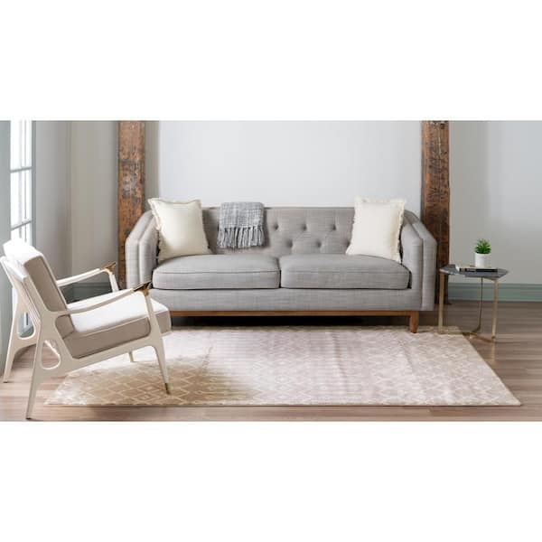 Moroccan Trellis Beige 6 ft. x 9 ft. Area Rug