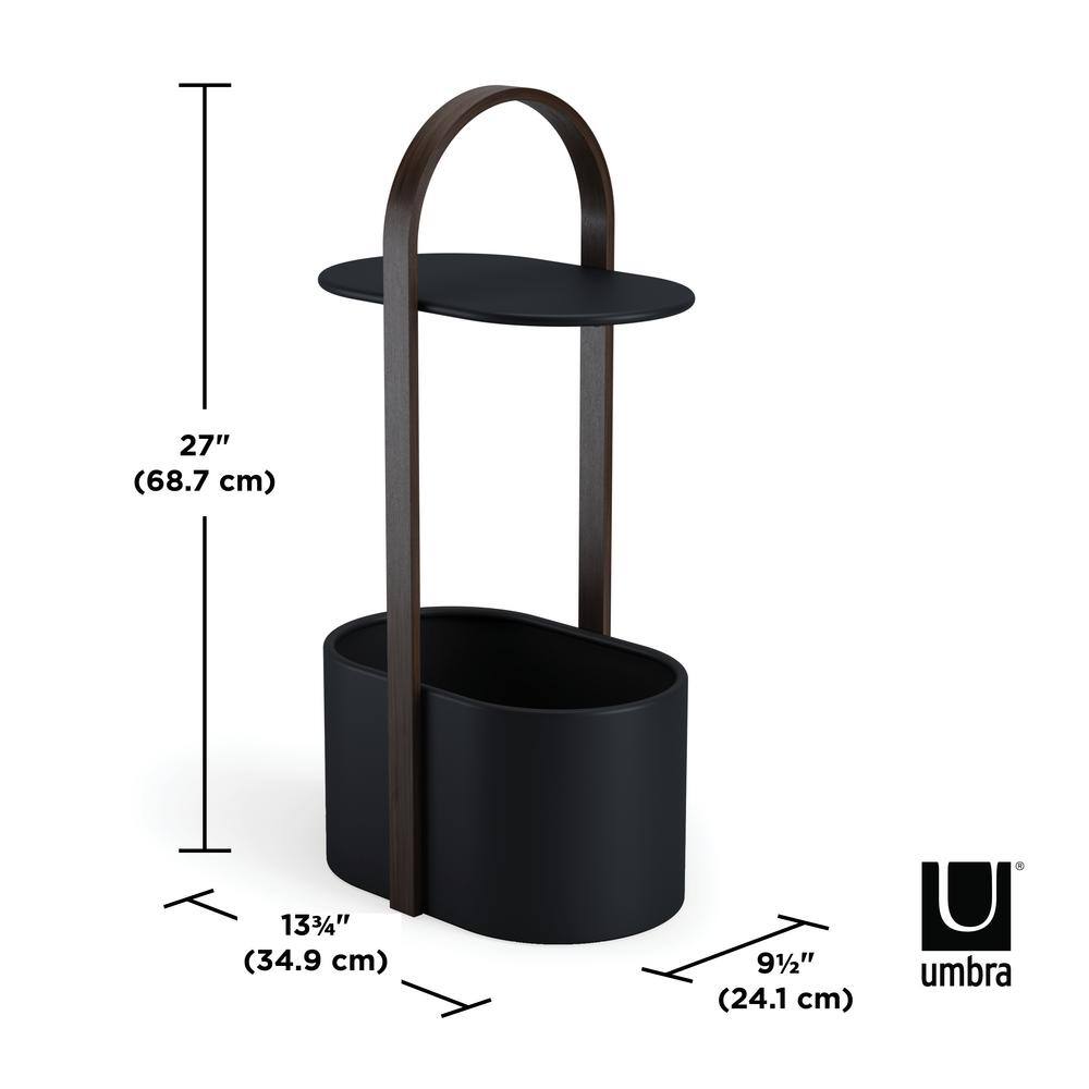 Bellwood Modern Round Wood & Metal Storage Side Table