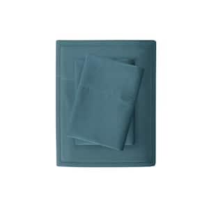 Teal Cal King Luxurious Brushed Microfiber Deep Pocket Sheet Set