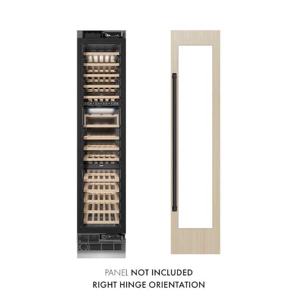 Autograph Edition 18 in. 68-Bottle Right Hinge Column Wine Cooler with Panel Ready Door and Matte Black Accents