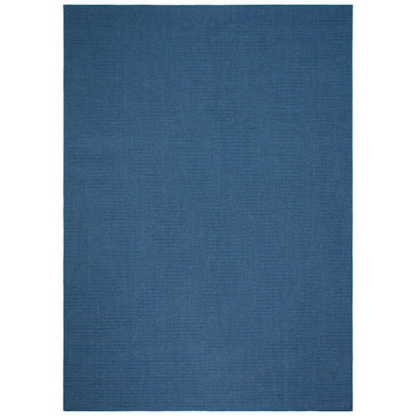 Martha Stewart 5 ft. x 7 ft. Blue Solid Color Area Rug