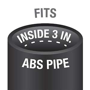 3 in. Round Push-In Black ABS Shower Drain
