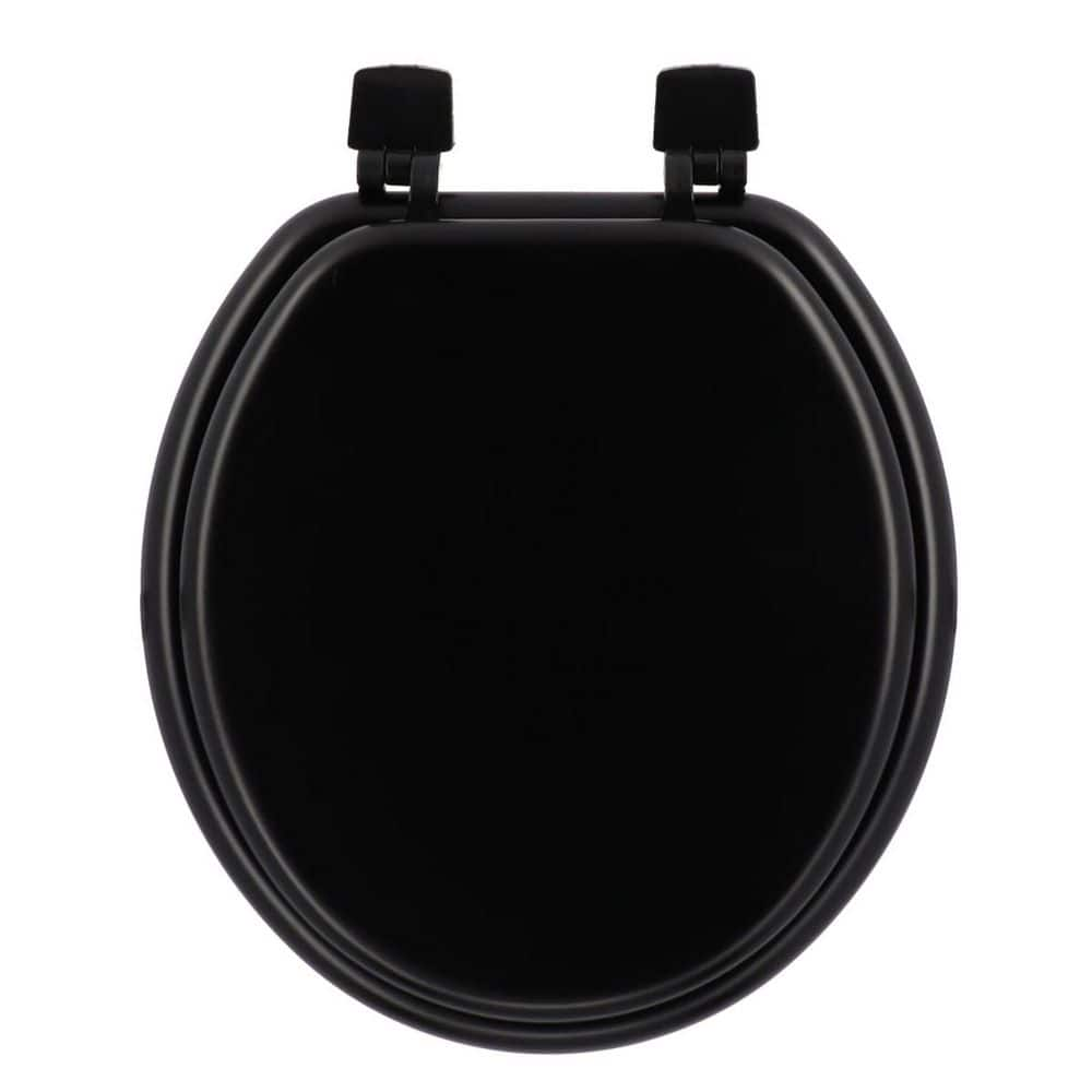 Round Closed Front Toilet Seat in Black