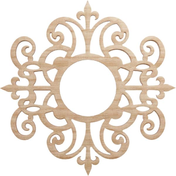 Ekena Millwork 0.25 in. x 5.25 in. x 16 in. Wood Medallion Moulding