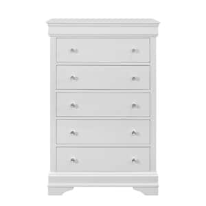 Victoria White 5 Drawers 31.26 in Chest of Drawers