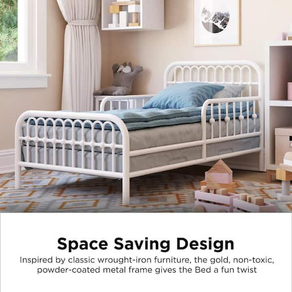 Little Seeds Monarch Hill Ivy White Metal Toddler Crib Bed 6808096COM The Home Depot