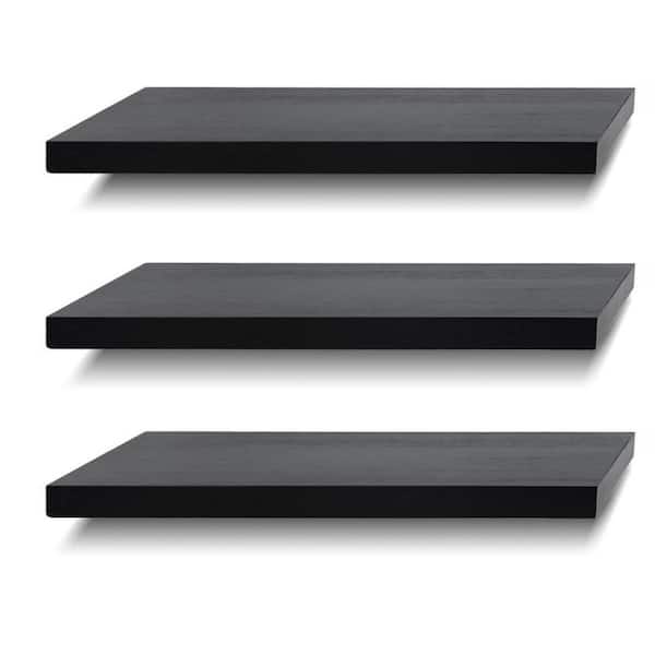 Black wood shelf hotsell