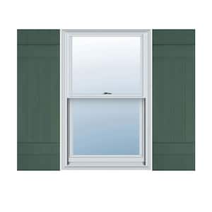 14 in. W x 45 in. H TailorMade Four Board Joined (2 Batten), Board-n-Batten Shutters - Forest Green